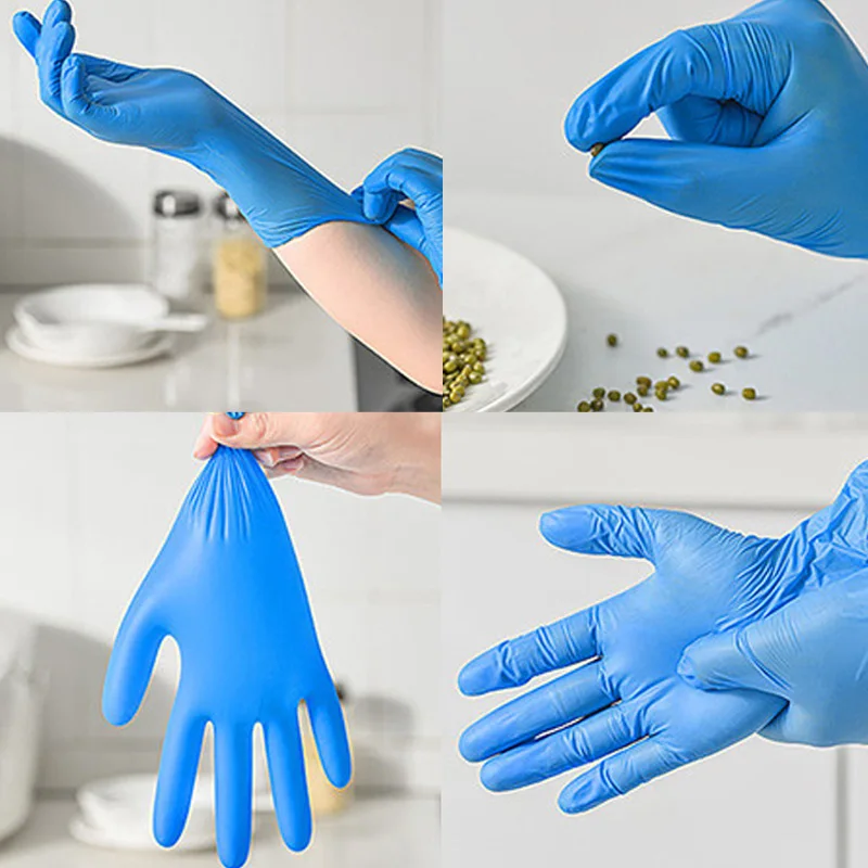 100PCS Blue Nitrile Disposable - Medical Gloves 评论和价格
