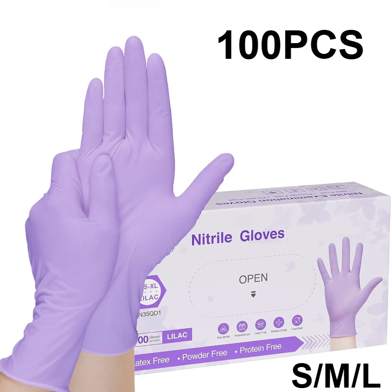 10-100pcs Disposable Purple Ni - Medical Gloves 评论和价格