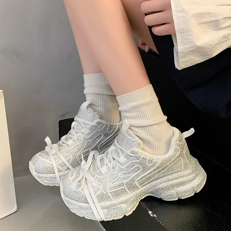 2025 Women's Dad Shoes Sparkli - Bandage 评论和价格