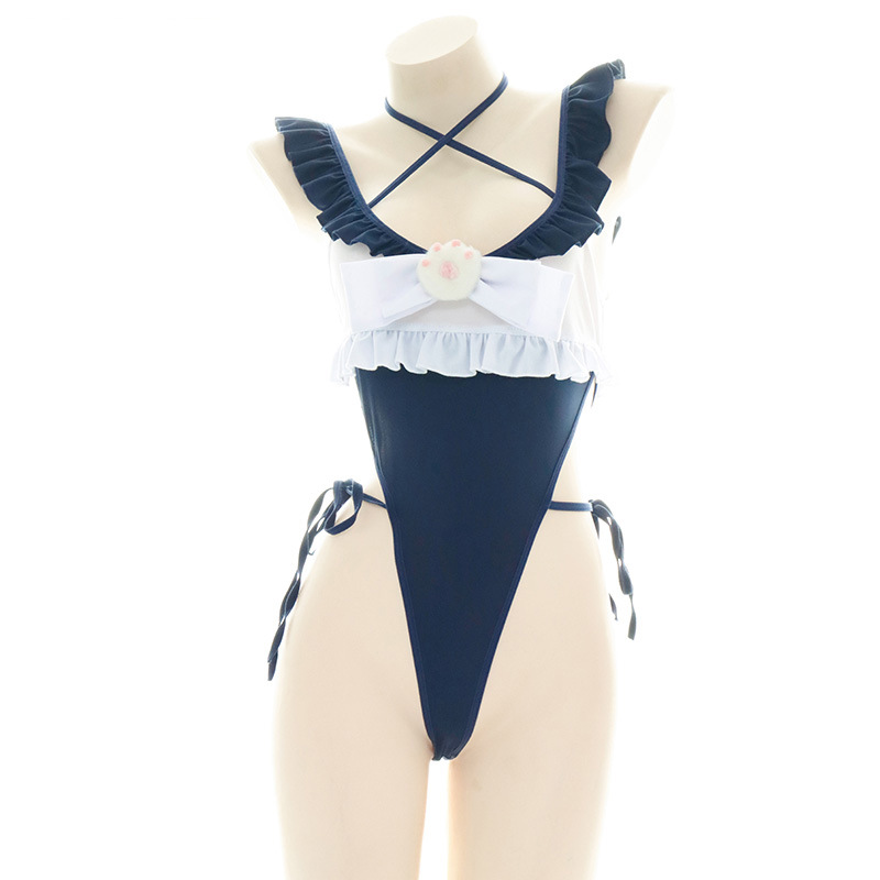Cute Ruffled Edge One Piece Sw - Bandage 评论和价格