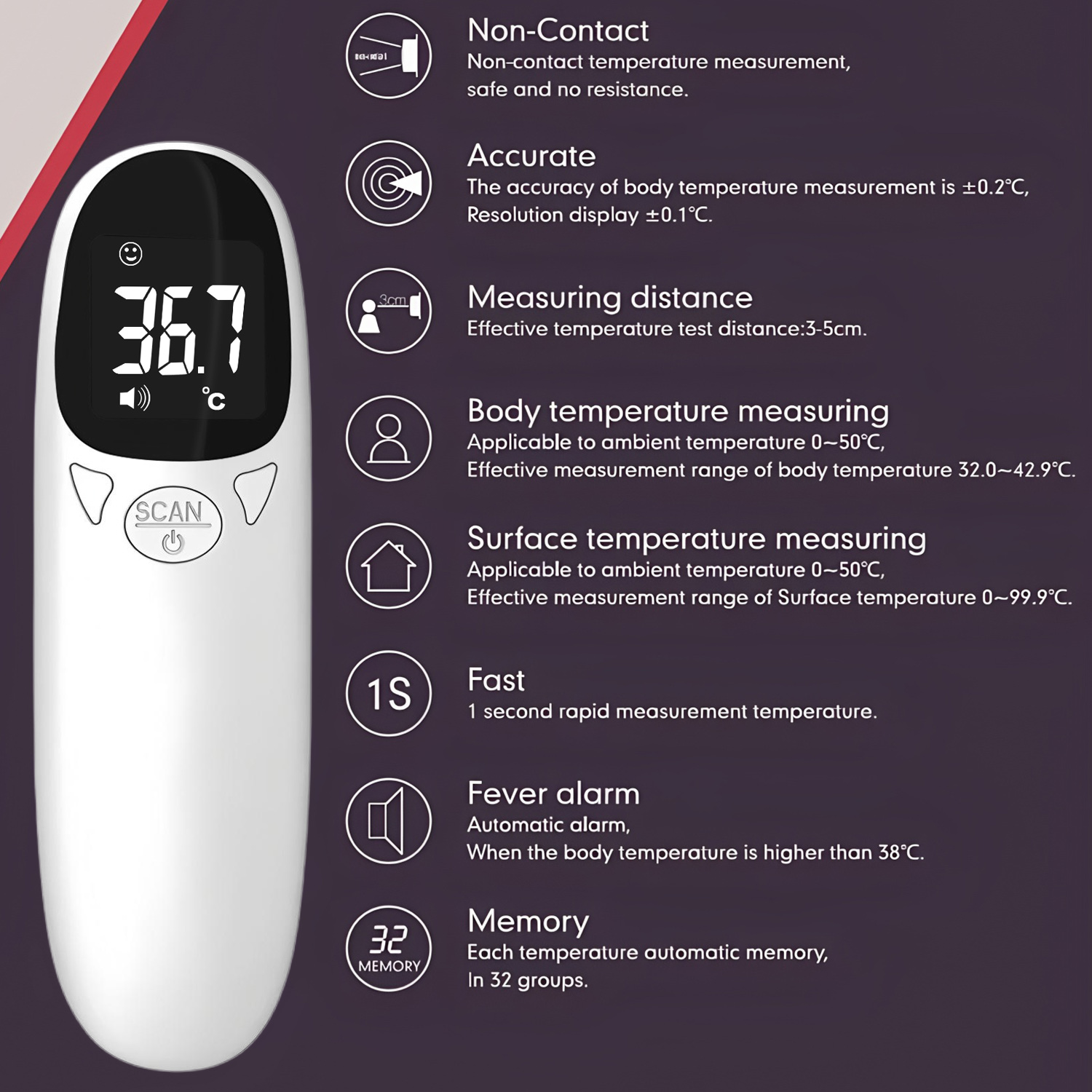 Medical Infrared Thermometer D - Pulse Oximeter 评论和价格