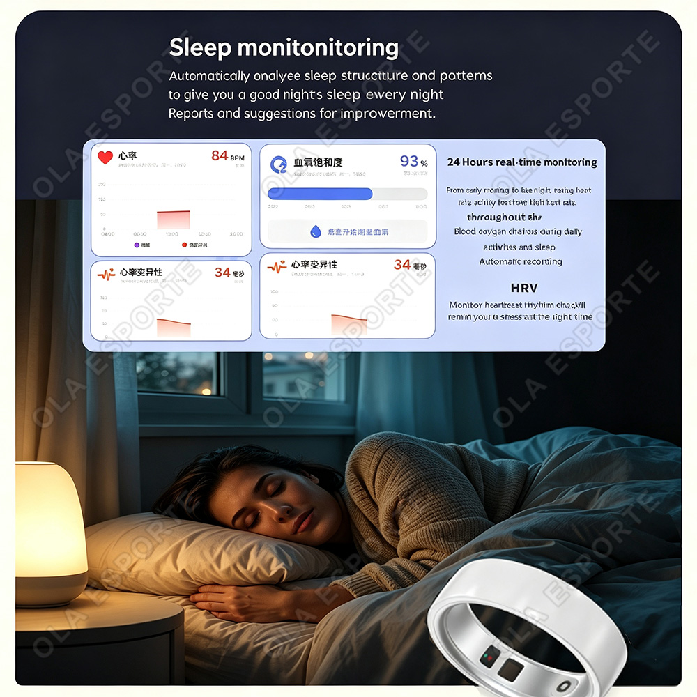 Ceramic Smart Ring Heart Rate  - Blood Pressure Monitor 评论和价格
