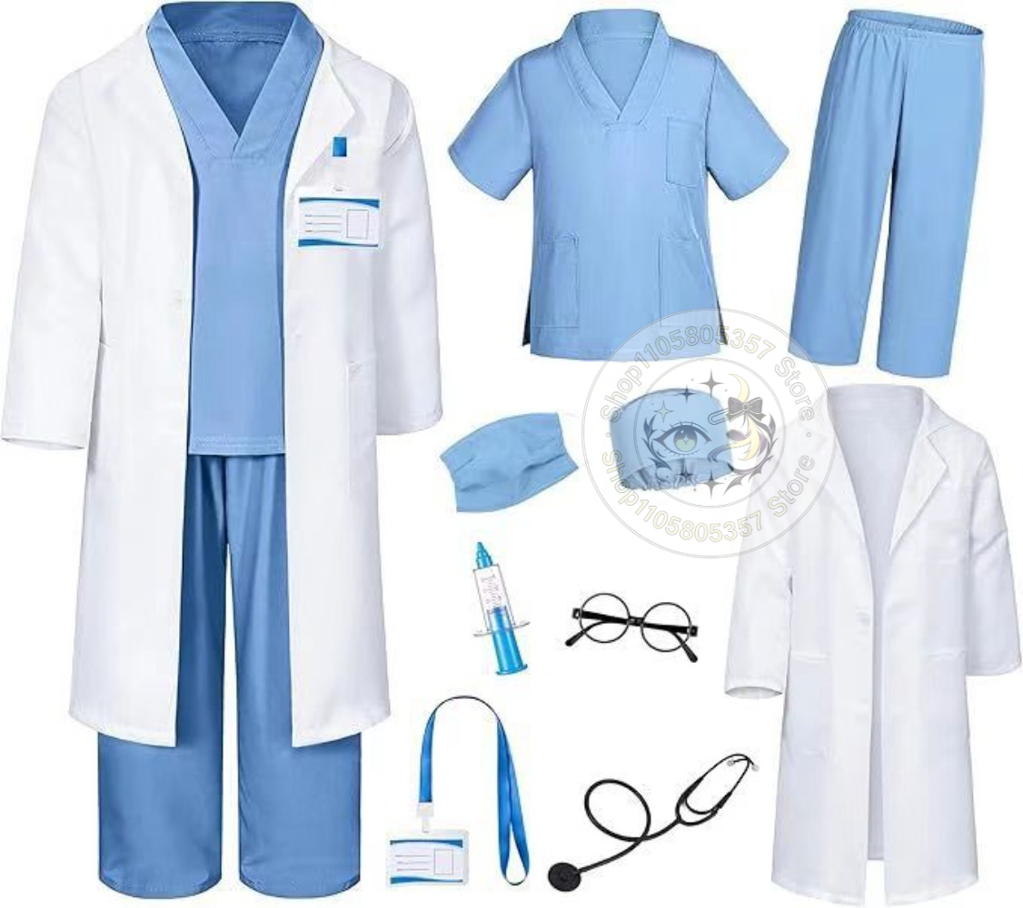 Doctor Role Play Costume White - Stethoscope 评论和价格